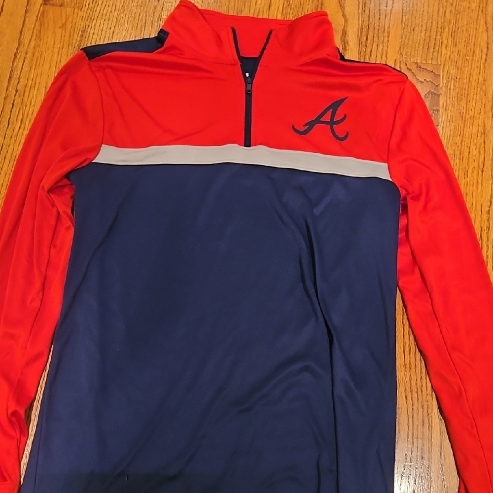 Fanatics Red and Navy Athletic Quarter-Zip Pullover